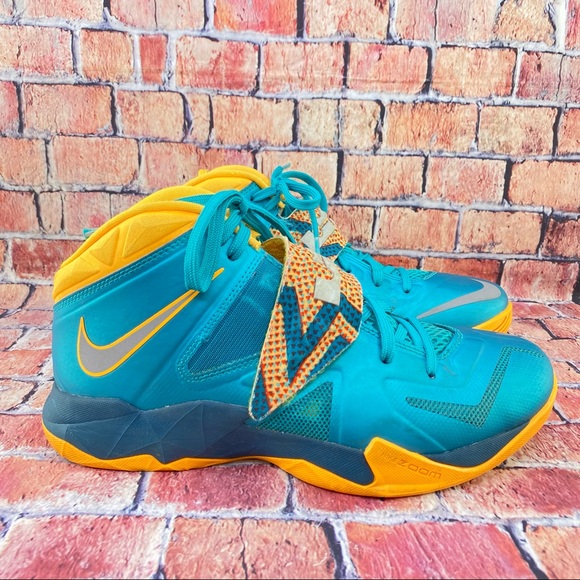 Nike Shoes | Nike Zoom LeBron Soldier VII Turbo Green Sneakers | Color: Green/Orange | Size: 8.5 | Cinnamonw71's Closet